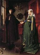 Jan Van Eyck Portrait of Giovanni Arnolfini and His Wife painting